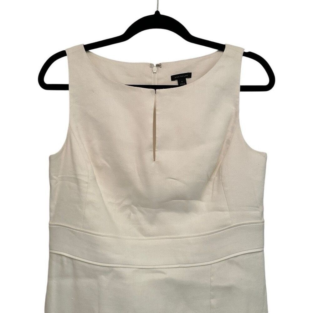 Ann Taylor white linen dress suit- size 4 - Picture 7 of 15